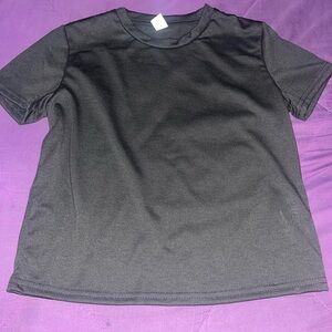 SHEIN Black Crew Neck Tee